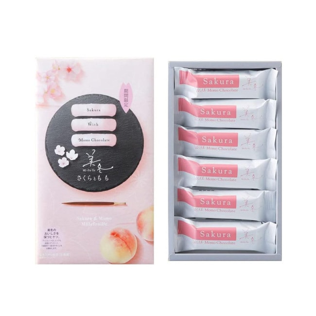 現貨:ISHIYA|美冬 櫻花白桃朱古力千層酥-RS035